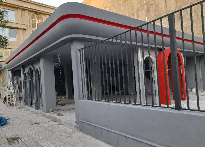 نقاشی ساختمان برادران قانع در مشهد