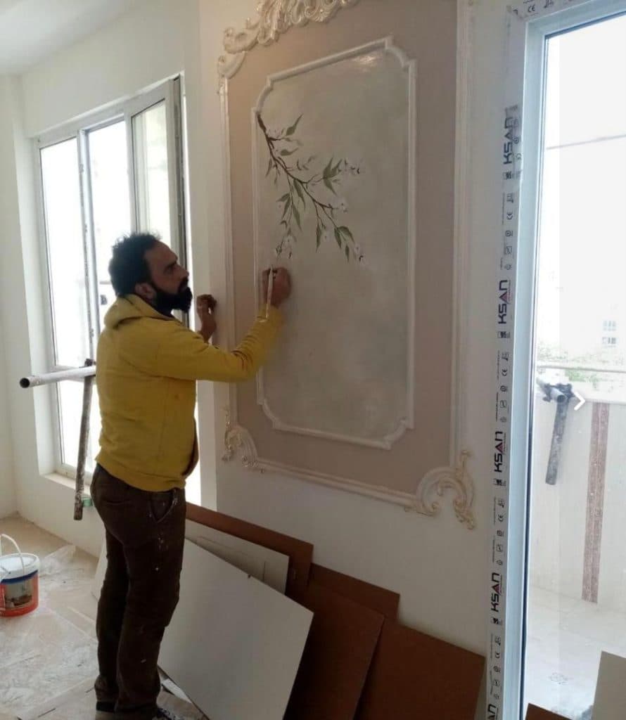 نقاشی ساختمان و رنگ آمیزی سید قلم طلا در مشهد