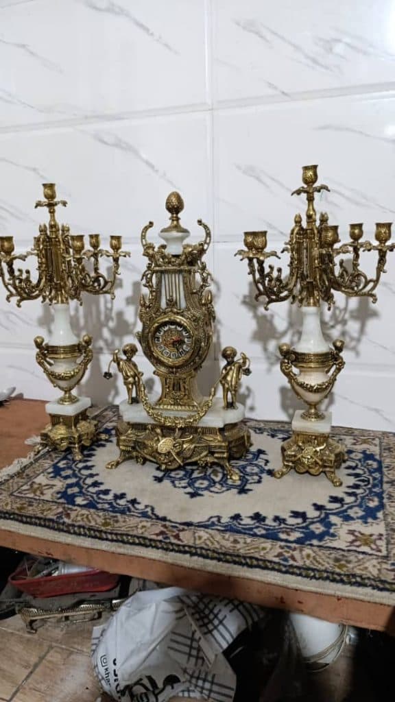 خریدار آیینه شمعدان و لوستر برنجی آب طلا رضایی در تهران