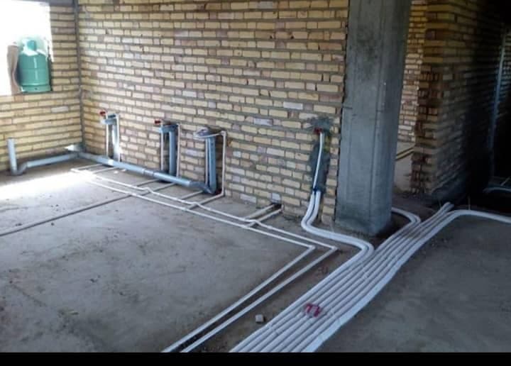 لوله کشی ساختمان غلامعلی زاده در شیروان