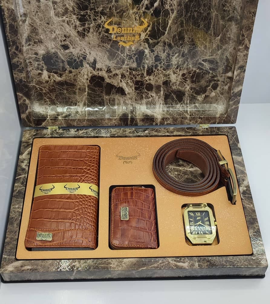 تولید و پخش ست چرمی کیف و کمربند Dennis در شیراز