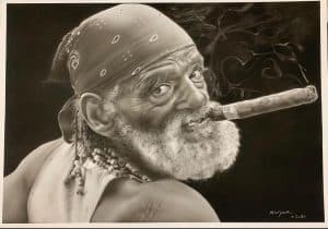 گالری نقاشی مداد رنگی در خیابان انقلاب تهران