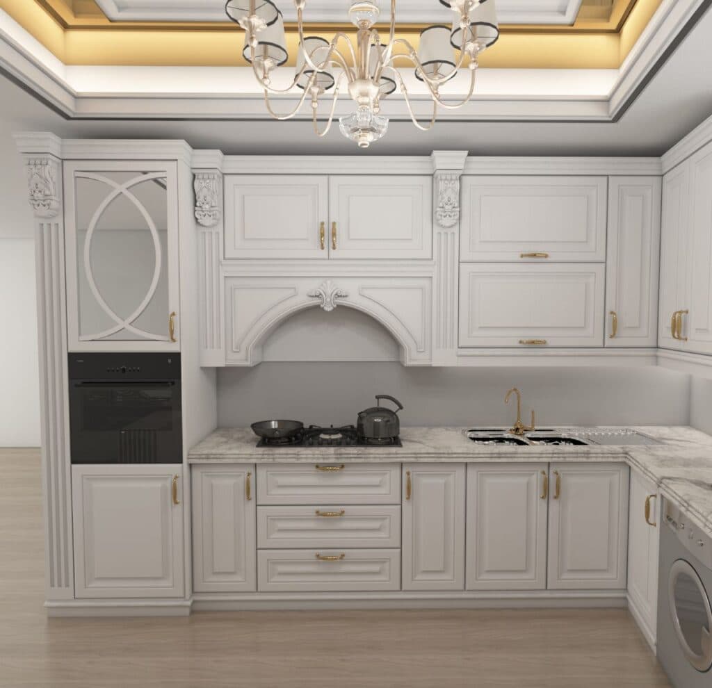 طراحی و اجرای صنایع ام دی اف کابینت رومی و هایگلاس موسوی در تبریز