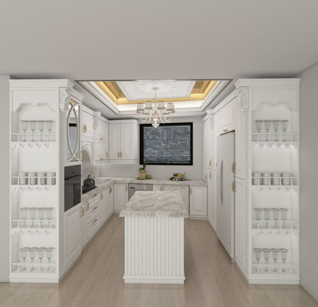 طراحی و اجرای صنایع ام دی اف کابینت رومی و هایگلاس موسوی در تبریز