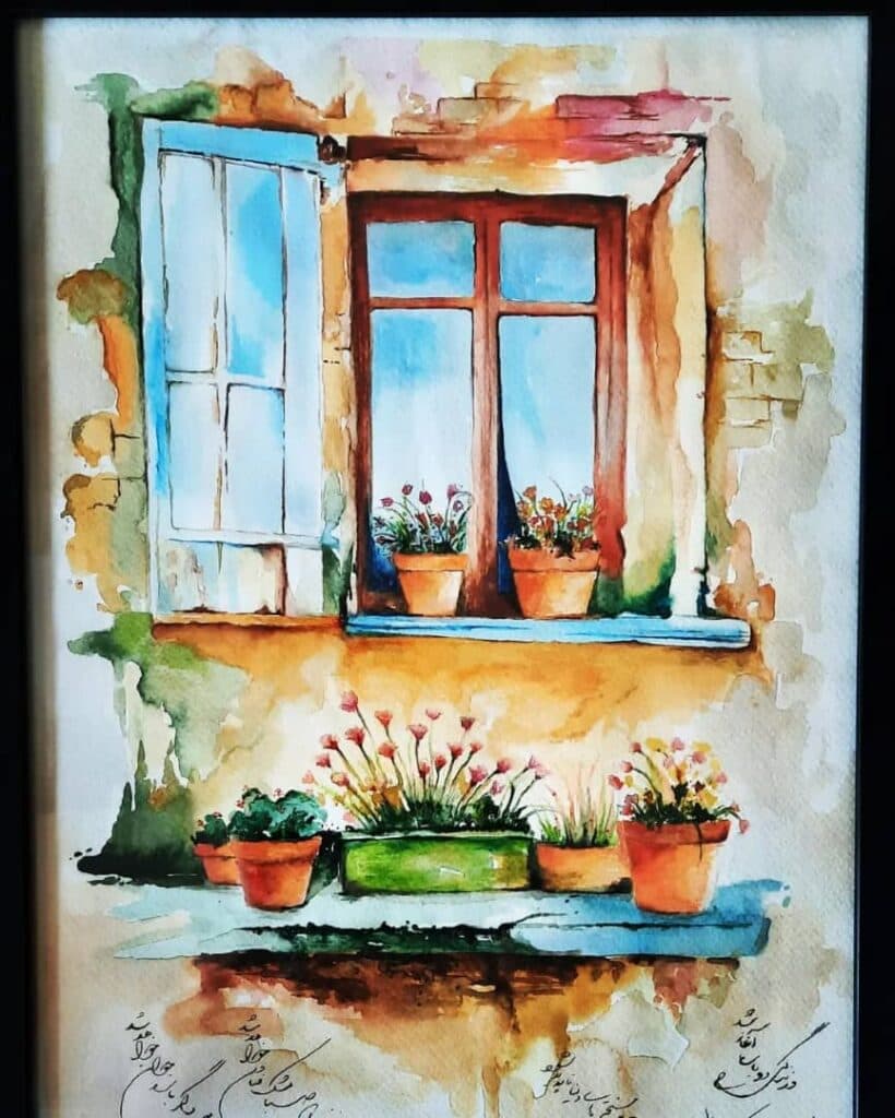 مدرس آموزش و طراحی و نقاشی سیاه قلم و دکوراتیو پتینه محمودی در شیراز