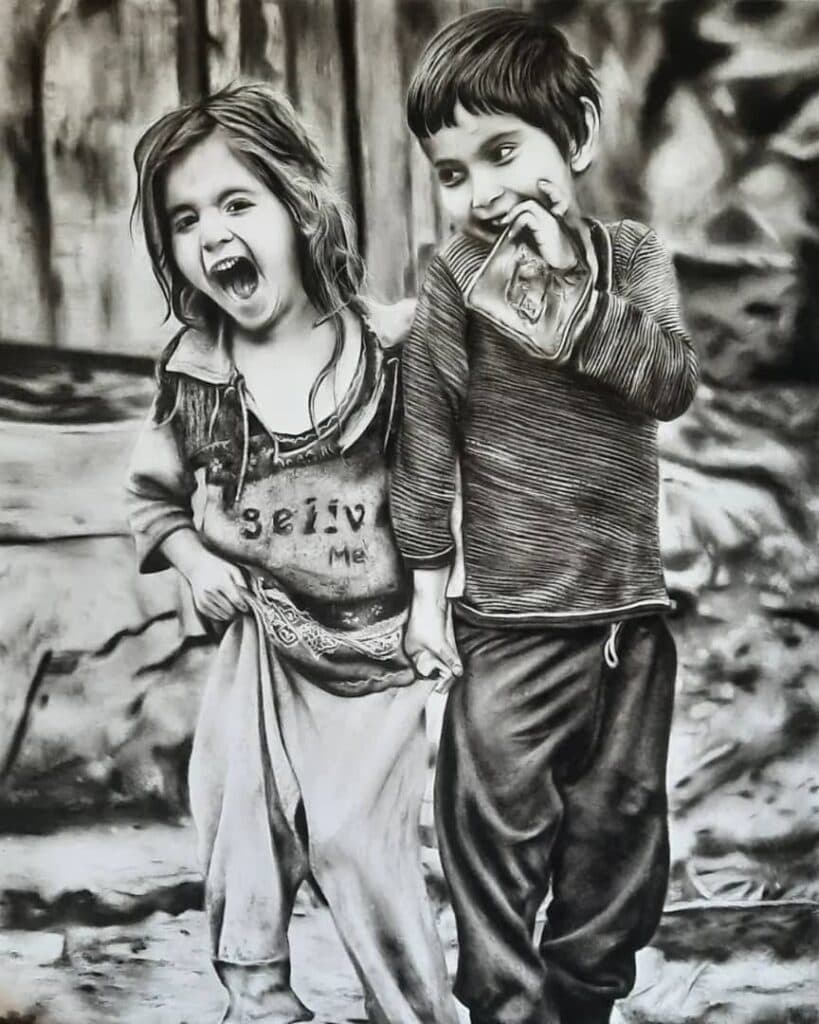 مدرس آموزش و طراحی و نقاشی سیاه قلم و دکوراتیو پتینه محمودی در شیراز