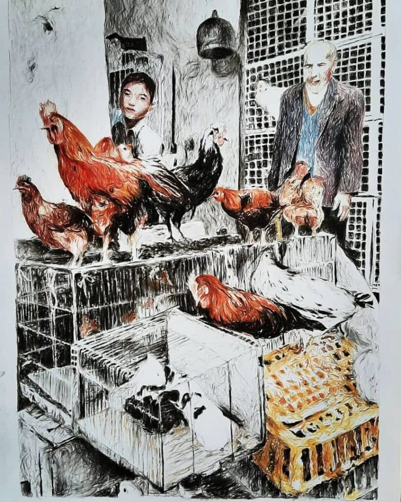 مدرس آموزش و طراحی و نقاشی سیاه قلم و دکوراتیو پتینه محمودی در شیراز