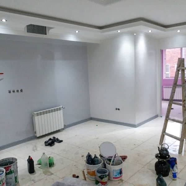 نقاشی ساختمان گل زاده در شمال تهران