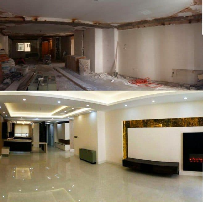 نقاشی ساختمان گل زاده در شمال تهران