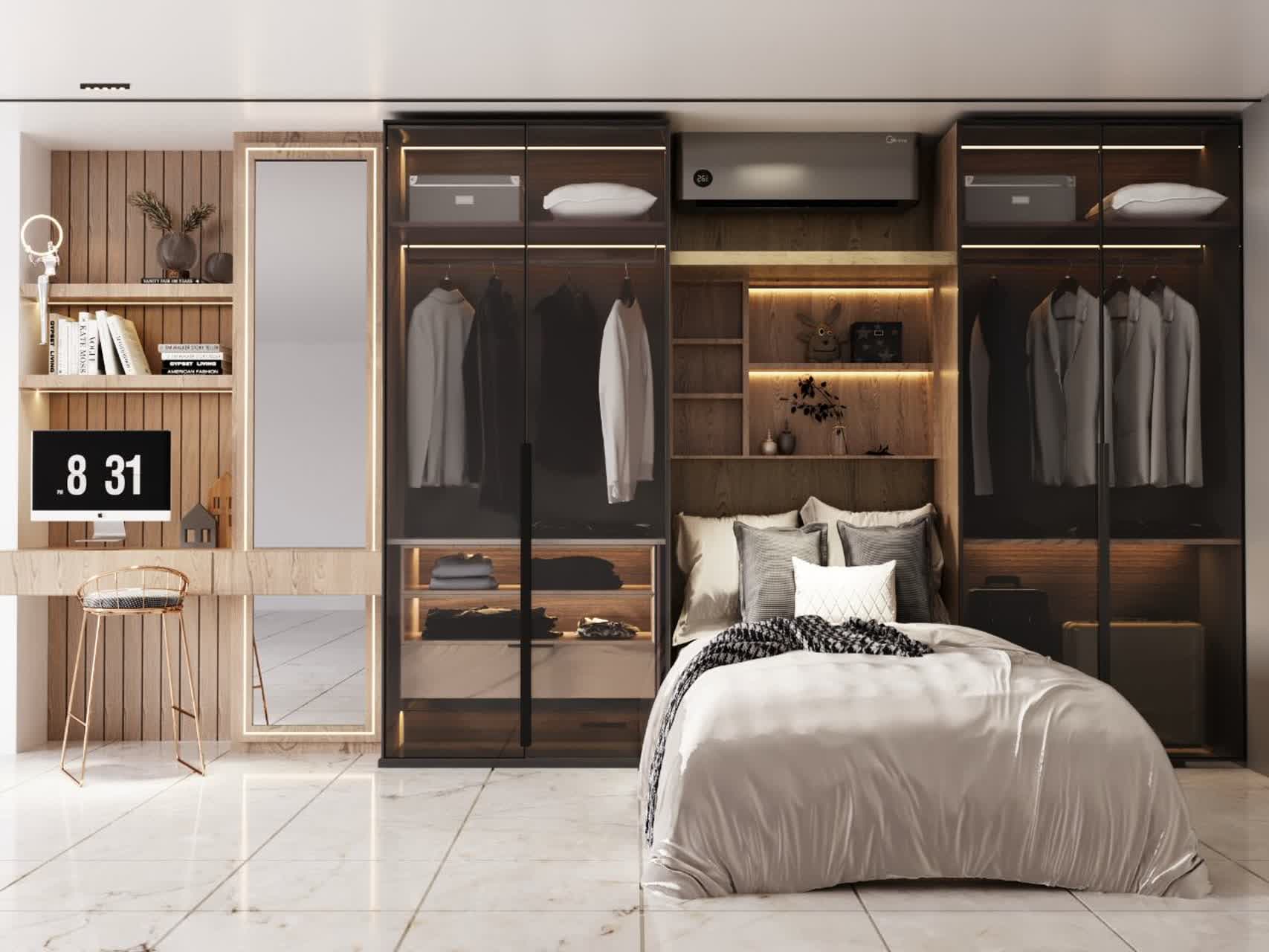 تولید کابینت و کمد دیواری چوبین دکور در ساری