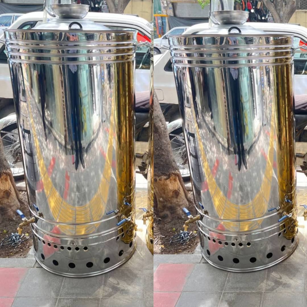 تولید و فروش سماور هیئتی بزرگ برقی صدرا استیل کار در رشت