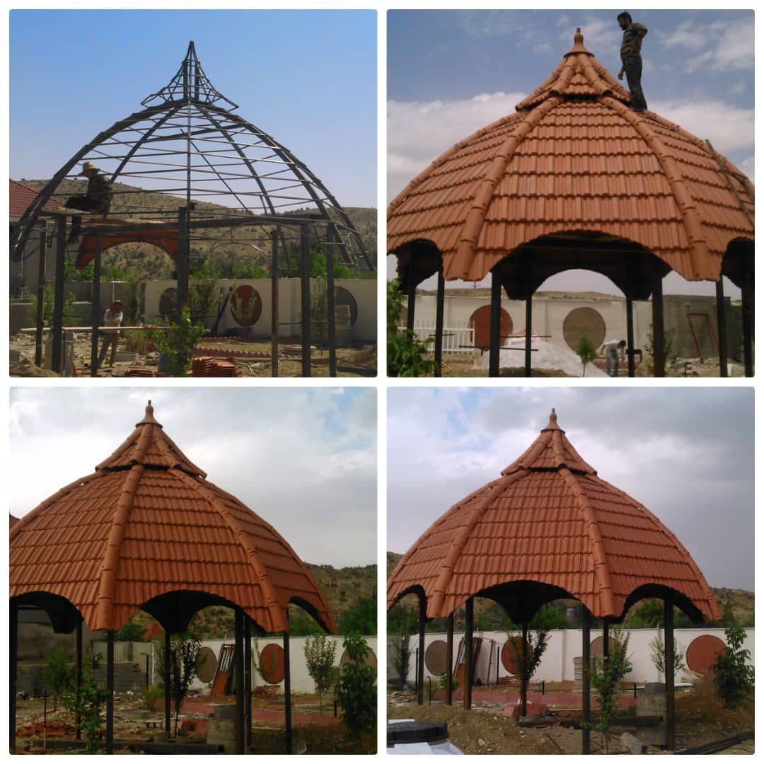 اجرای سقف شیبدار و آلاچیق دهقان در اهواز