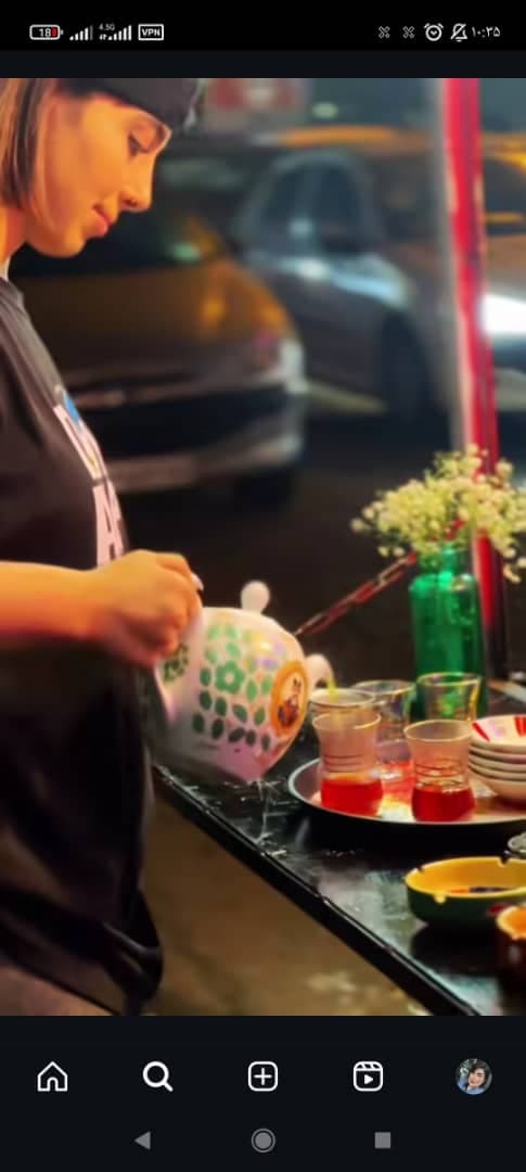 چای فروشی ماشینی تی نوش در شهر رشت