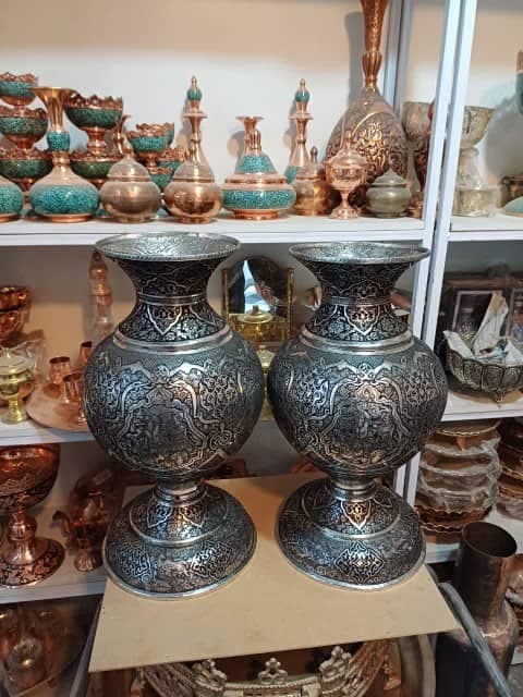 تولید و فروش صنایع دستی قلم زنی کارگاه نیل قلم در کرمان